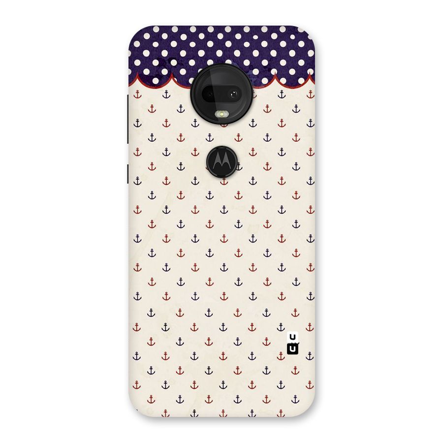 Polka Anchor Back Case for Moto G7