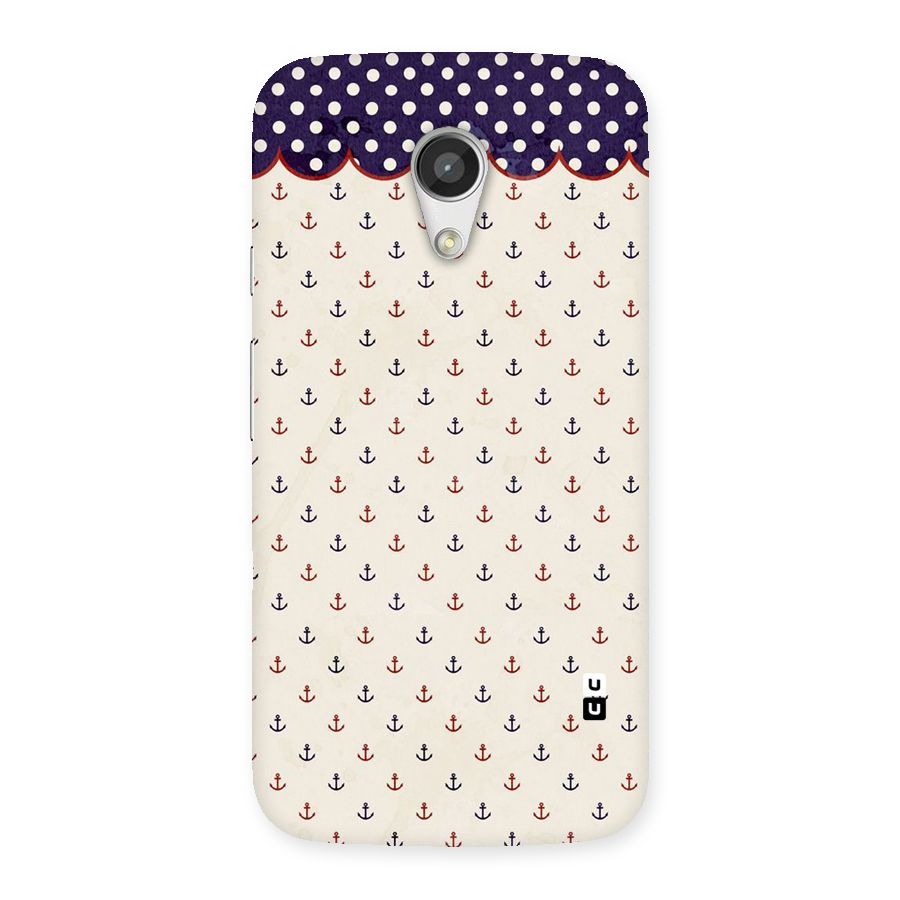 Polka Anchor Back Case for Moto G 2nd Gen