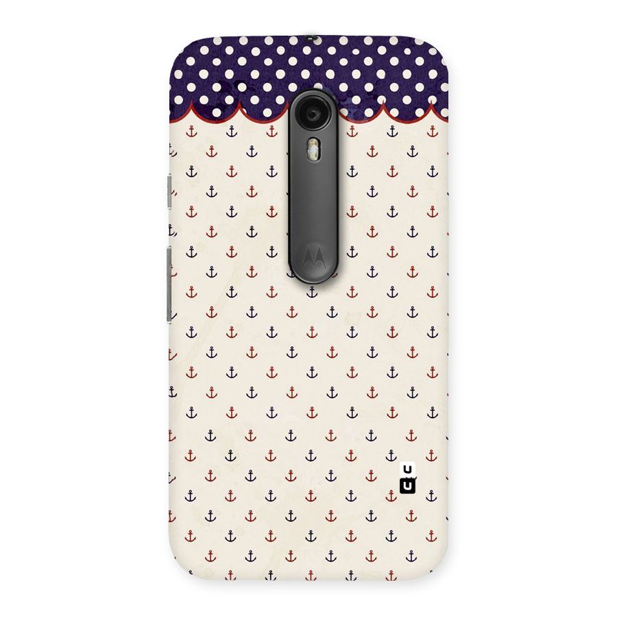 Polka Anchor Back Case for Moto G Turbo