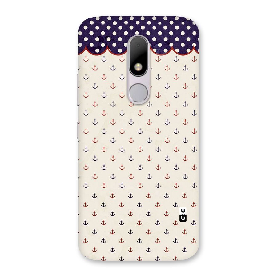 Polka Anchor Back Case for Moto M