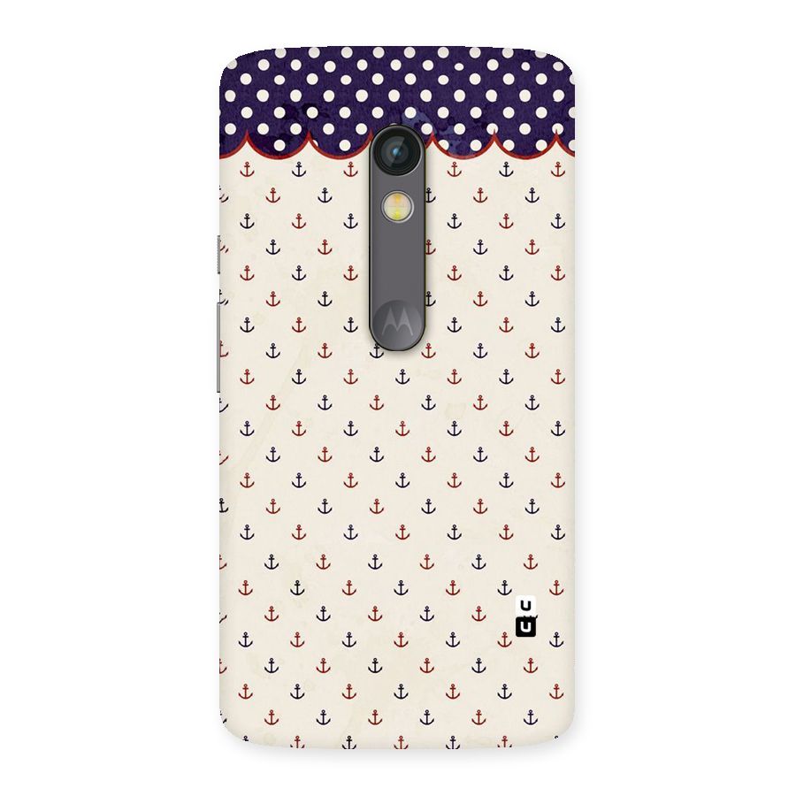 Polka Anchor Back Case for Moto X Play