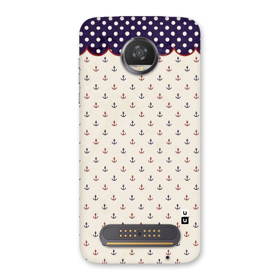 Polka Anchor Back Case for Moto Z2 Play