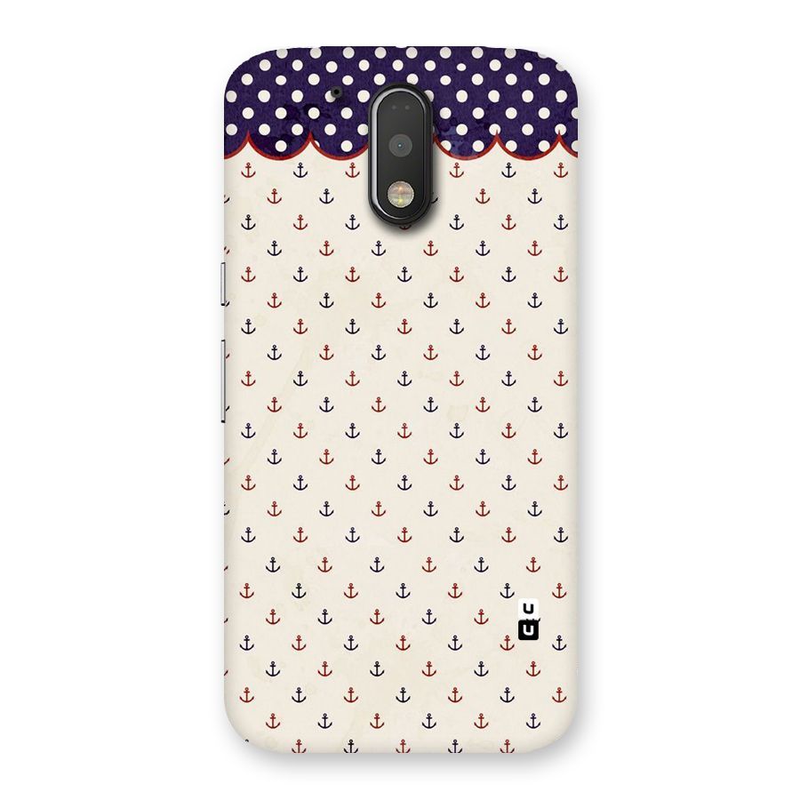 Polka Anchor Back Case for Motorola Moto G4 Plus