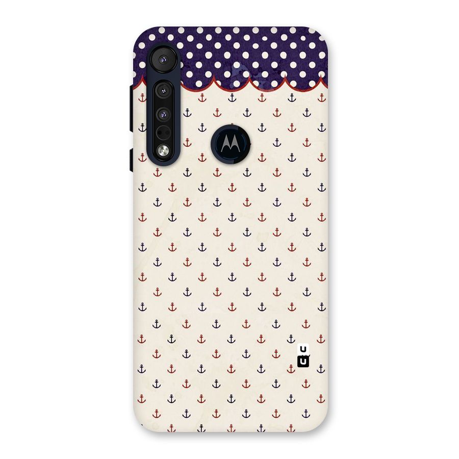 Polka Anchor Back Case for Motorola One Macro