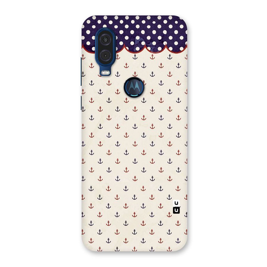 Polka Anchor Back Case for Motorola One Vision
