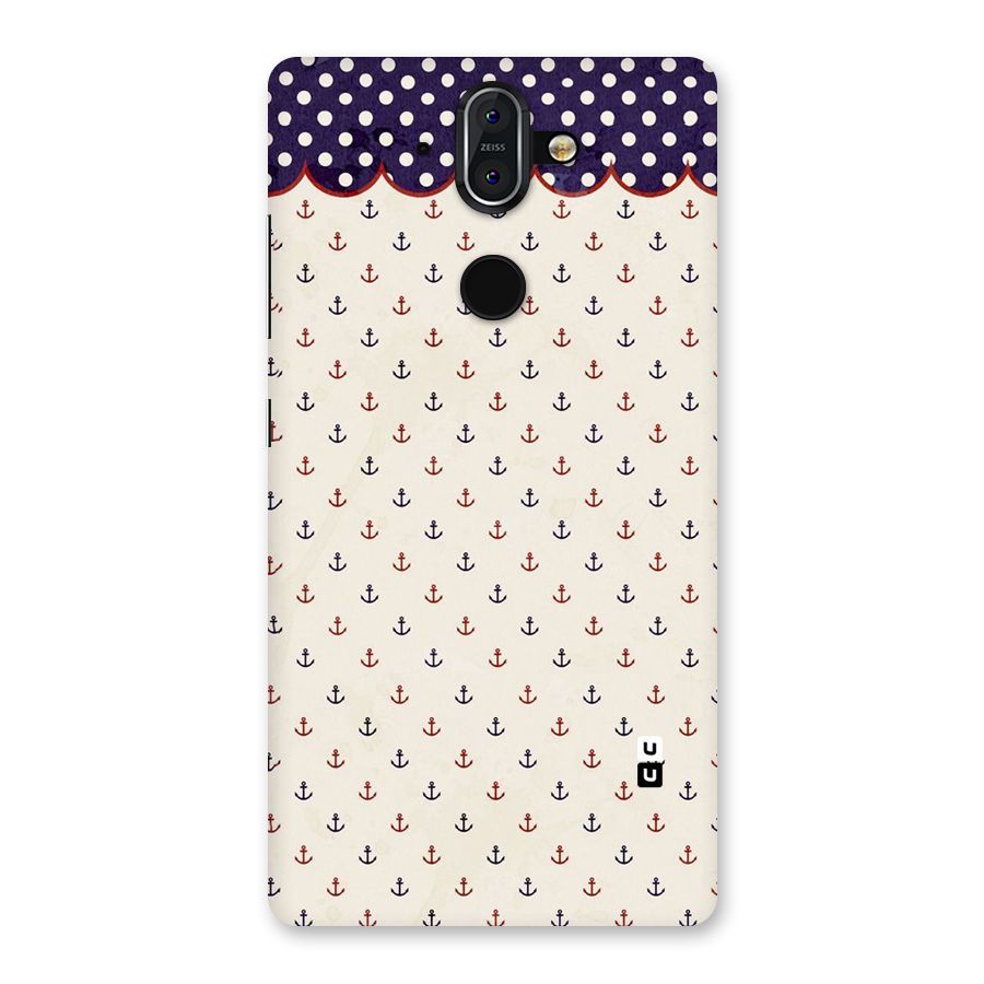 Polka Anchor Back Case for Nokia 8 Sirocco