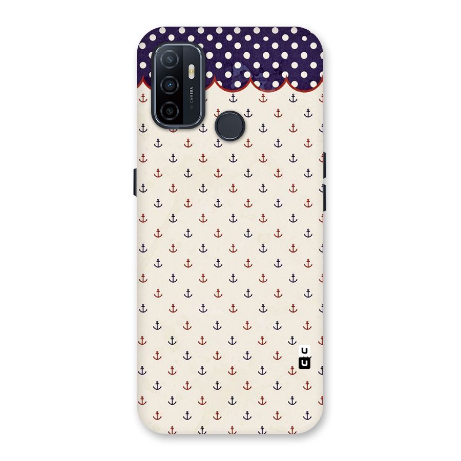 Polka Anchor Back Case for Oppo A32