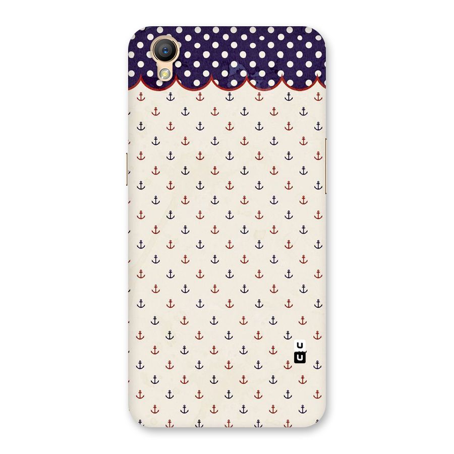 Polka Anchor Back Case for Oppo A37