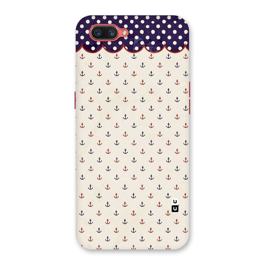 Polka Anchor Back Case for Oppo A3s