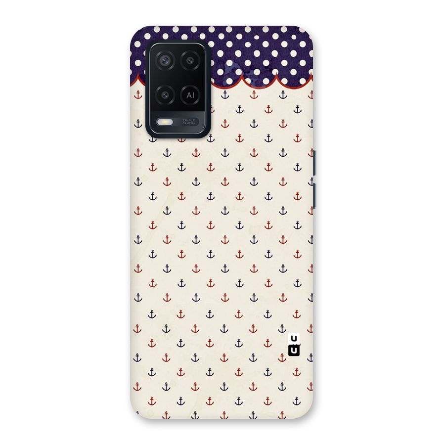 Polka Anchor Back Case for Oppo A54