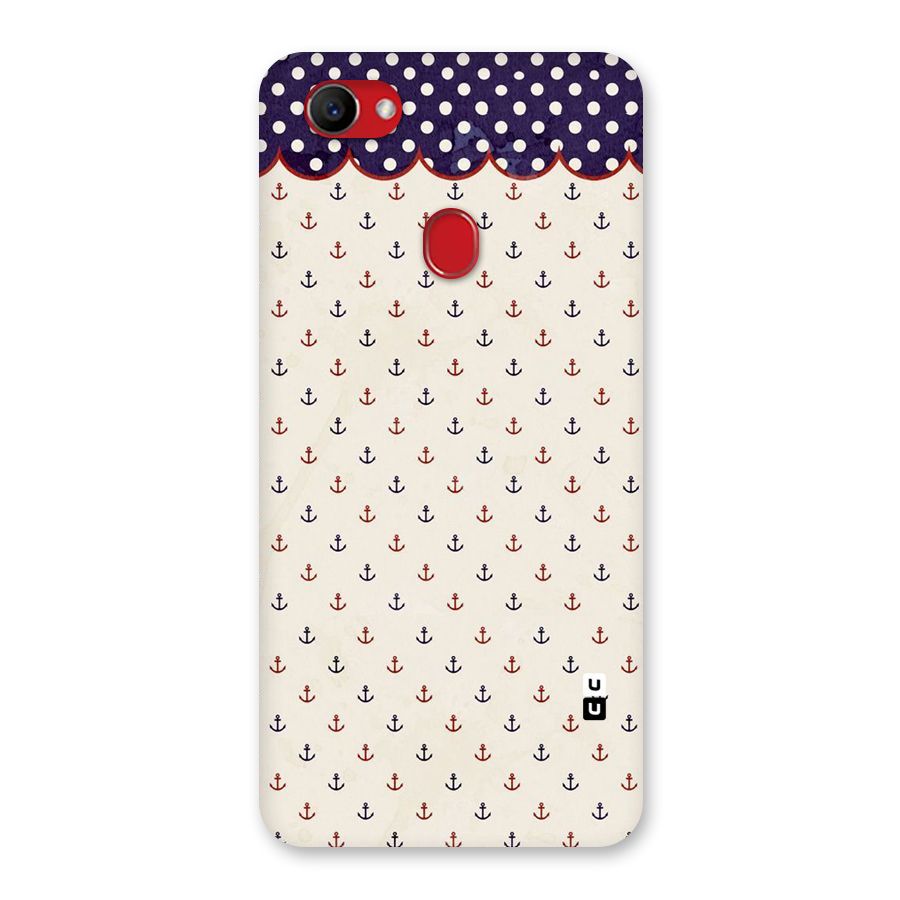 Polka Anchor Back Case for Oppo F7