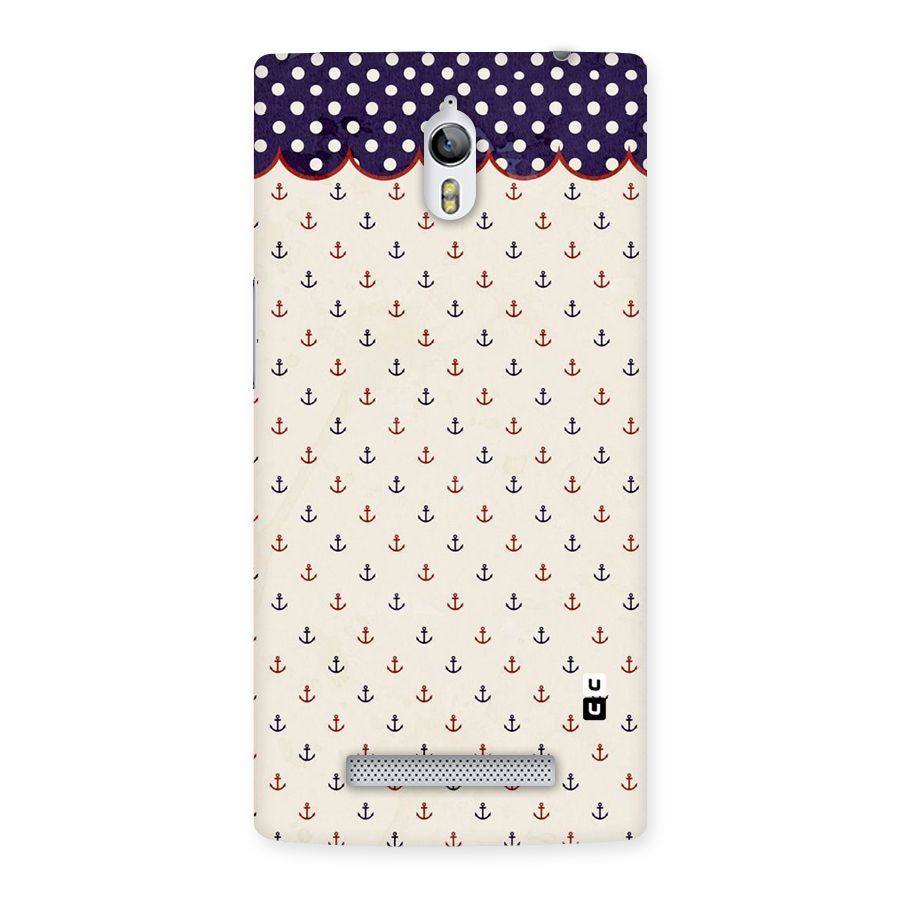 Polka Anchor Back Case for Oppo Find 7