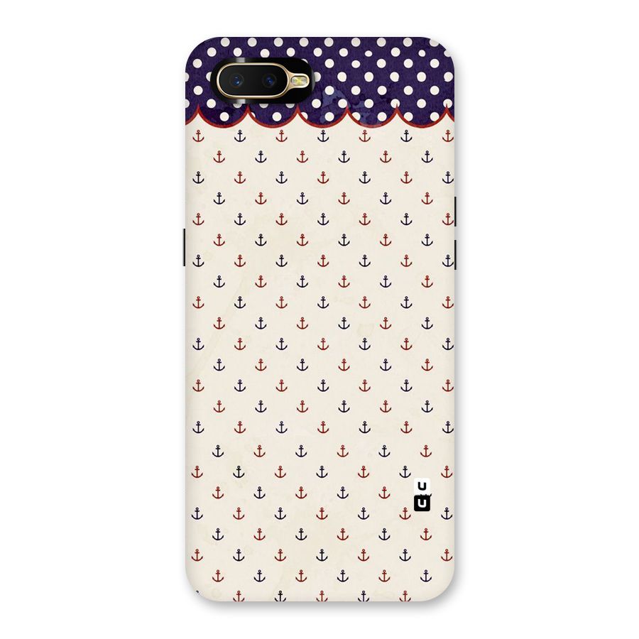 Polka Anchor Back Case for Oppo K1