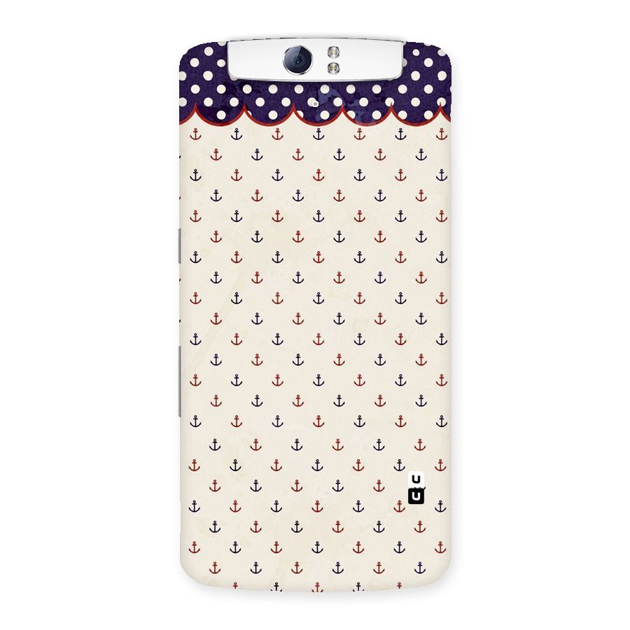 Polka Anchor Back Case for Oppo N1