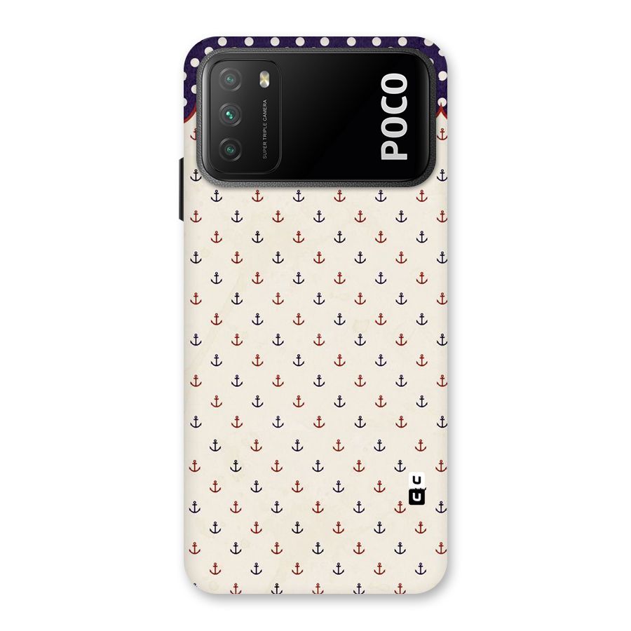 Polka Anchor Back Case for Poco M3