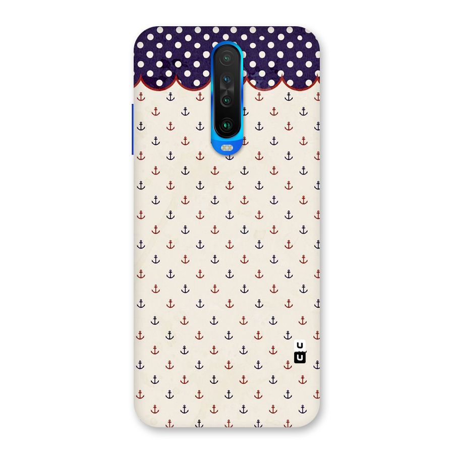 Polka Anchor Back Case for Poco X2