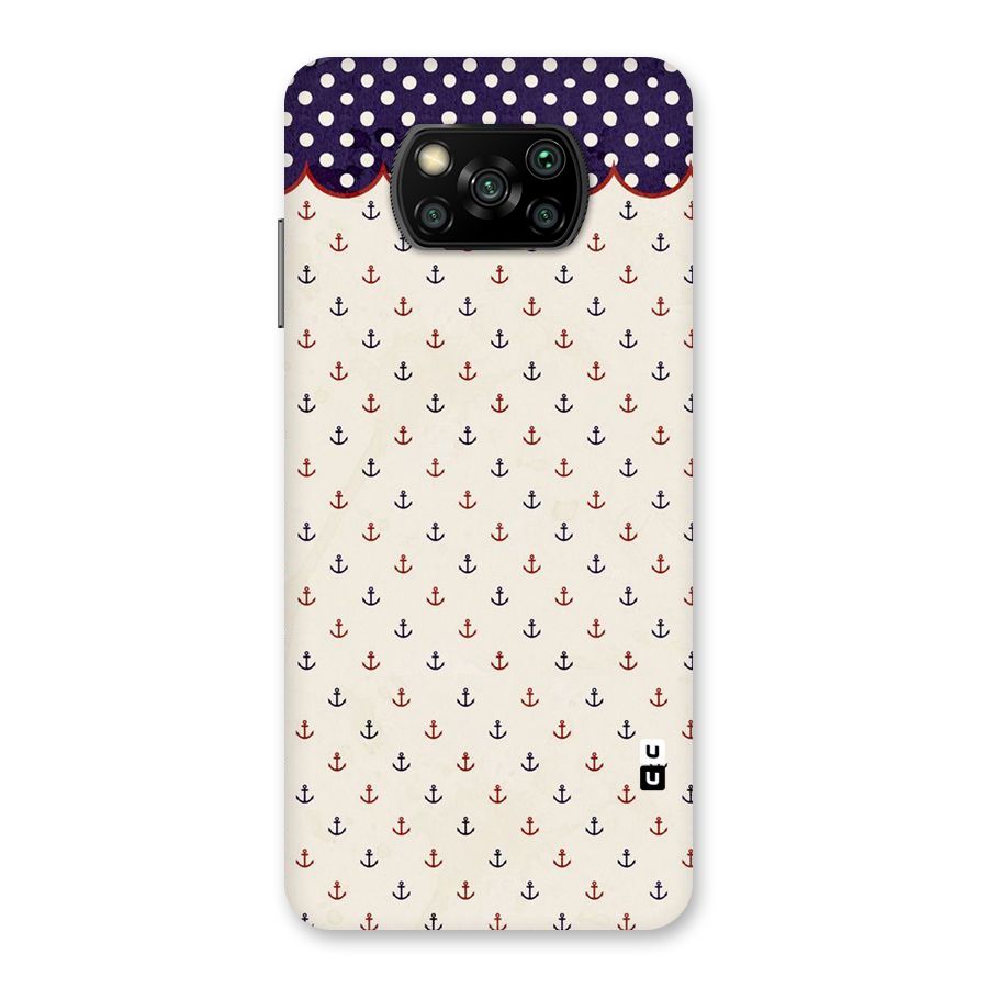 Polka Anchor Back Case for Poco X3