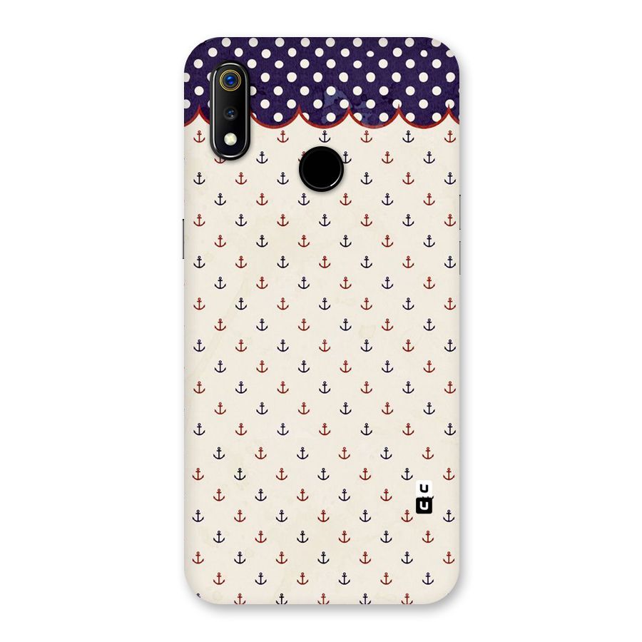 Polka Anchor Back Case for Realme 3