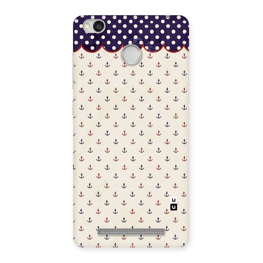 Polka Anchor Back Case for Redmi 3S Prime
