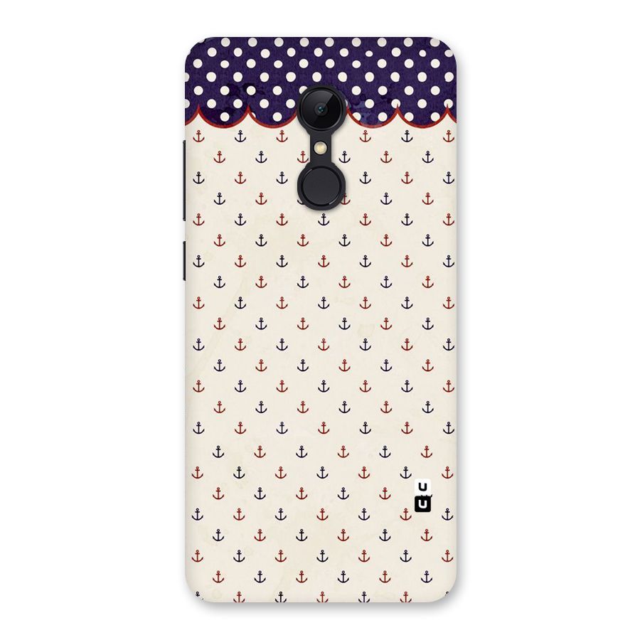 Polka Anchor Back Case for Redmi 5