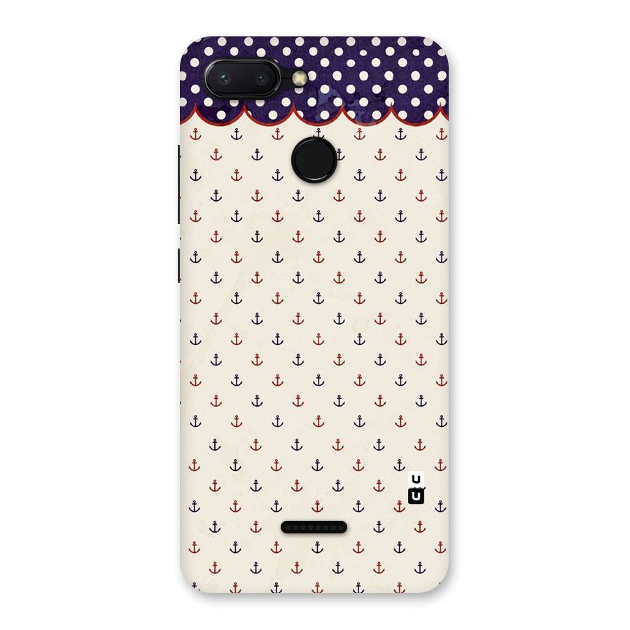 Polka Anchor Back Case for Redmi 6
