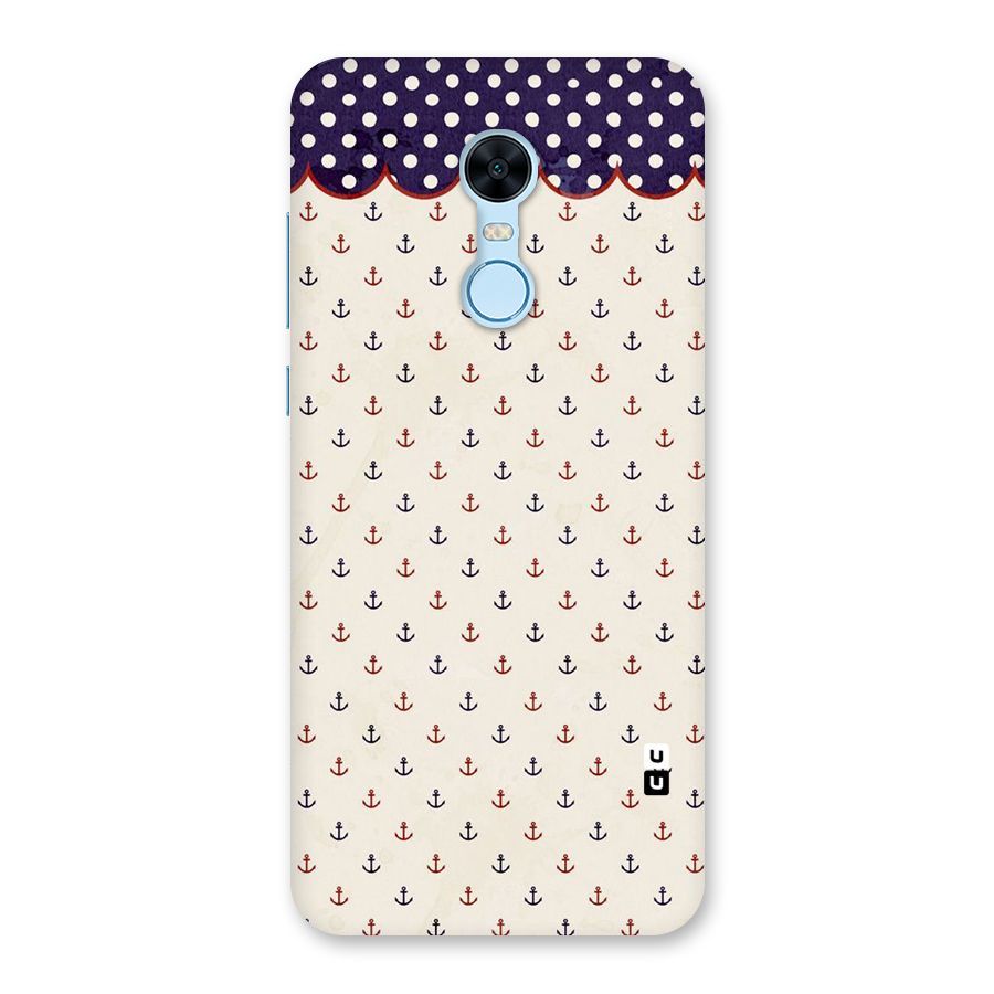 Polka Anchor Back Case for Redmi Note 5