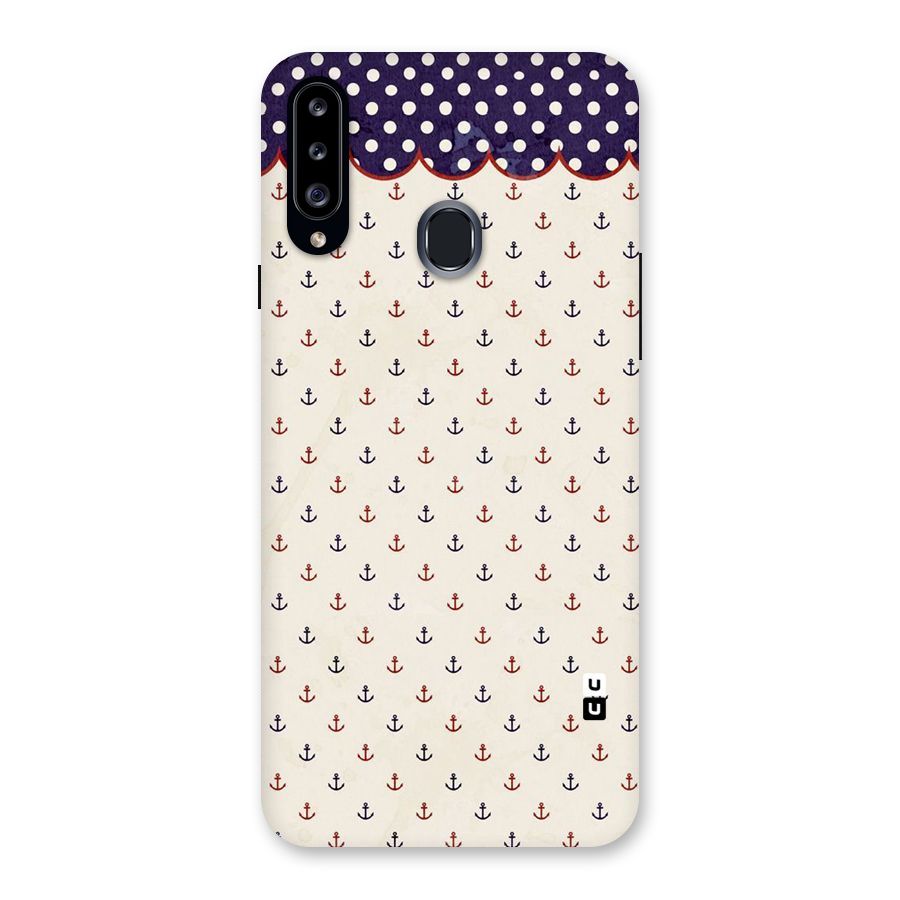 Polka Anchor Back Case for Samsung Galaxy A20s