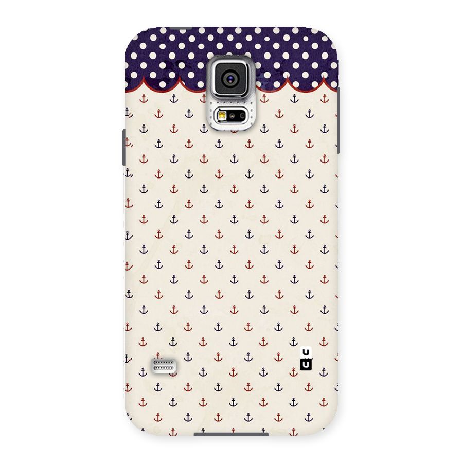 Polka Anchor Back Case for Samsung Galaxy S5
