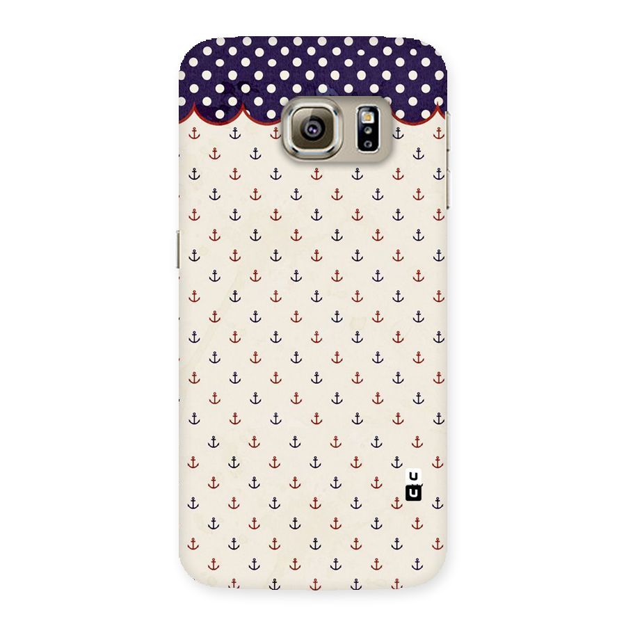 Polka Anchor Back Case for Samsung Galaxy S6 Edge