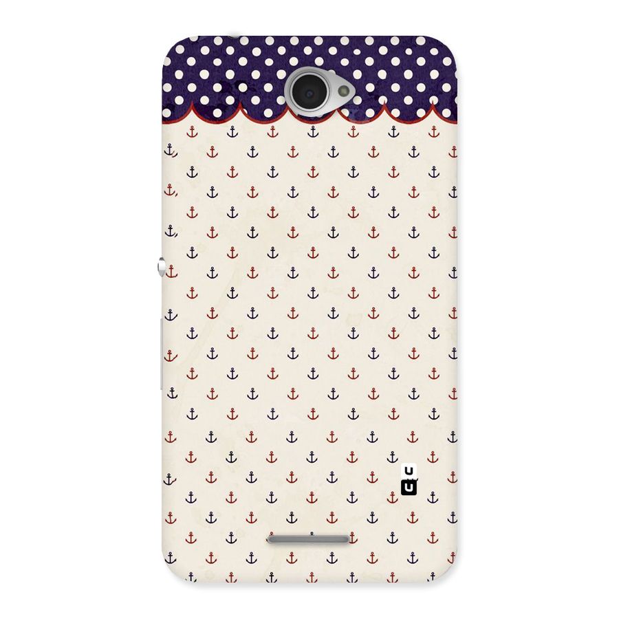 Polka Anchor Back Case for Sony Xperia E4