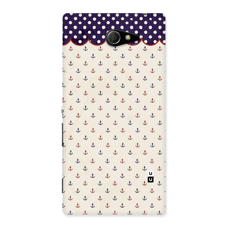 Polka Anchor Back Case for Sony Xperia M2