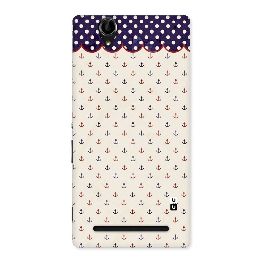 Polka Anchor Back Case for Sony Xperia T2