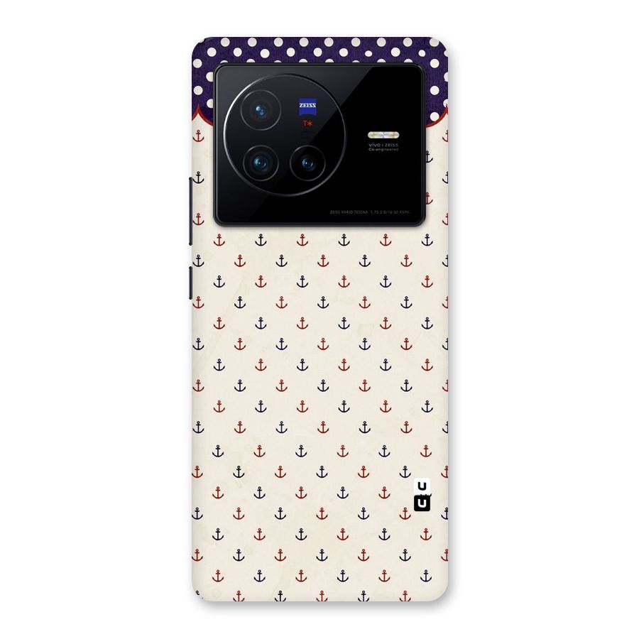 Polka Anchor Back Case for Vivo X80