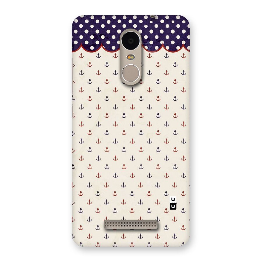 Polka Anchor Back Case for Xiaomi Redmi Note 3