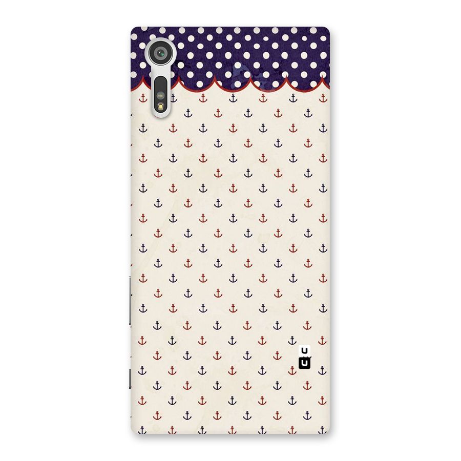 Polka Anchor Back Case for Xperia XZ