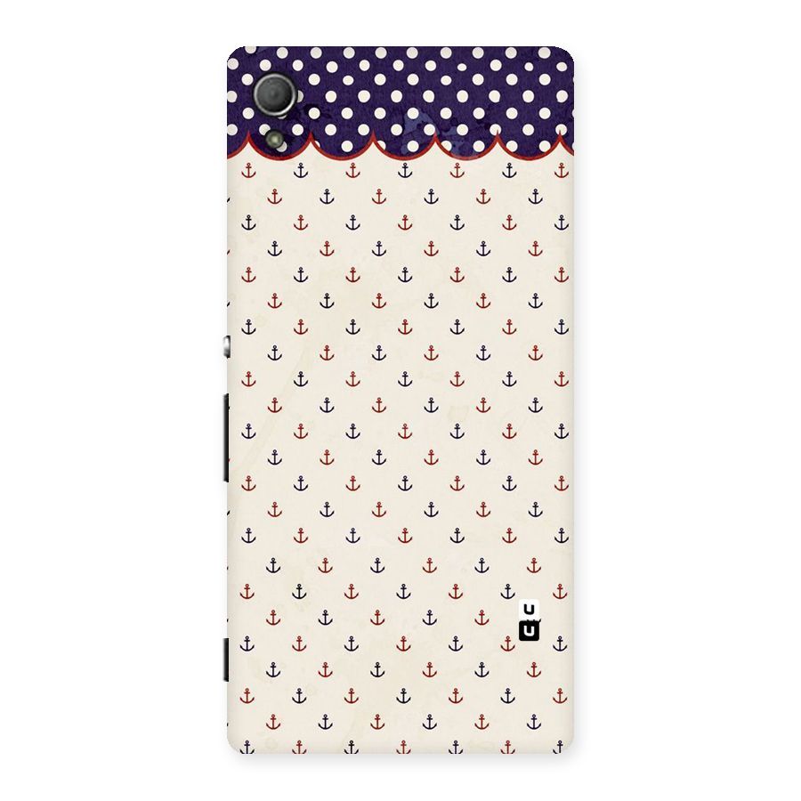Polka Anchor Back Case for Xperia Z4