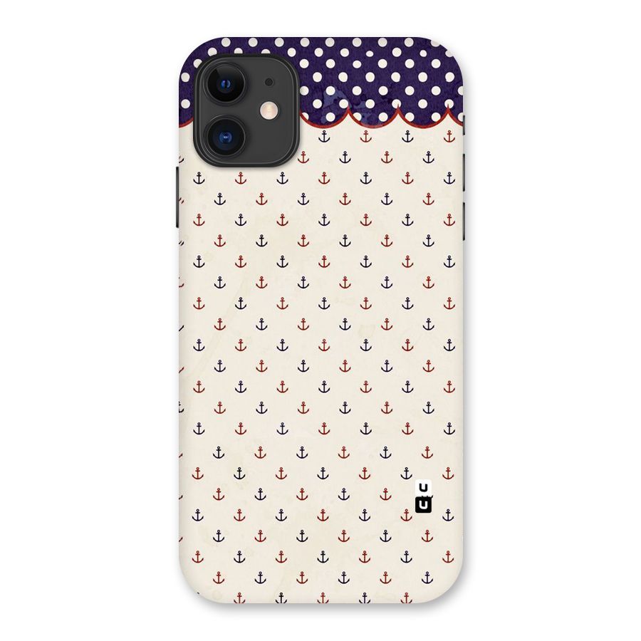 Polka Anchor Back Case for iPhone 11