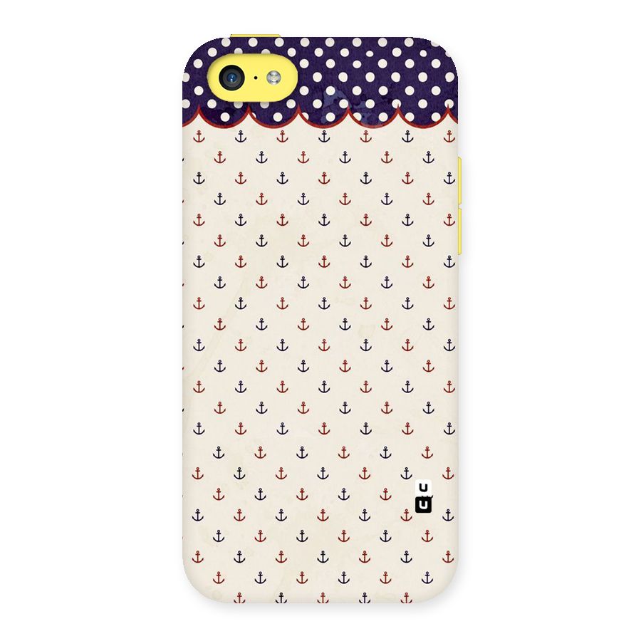 Polka Anchor Back Case for iPhone 5C