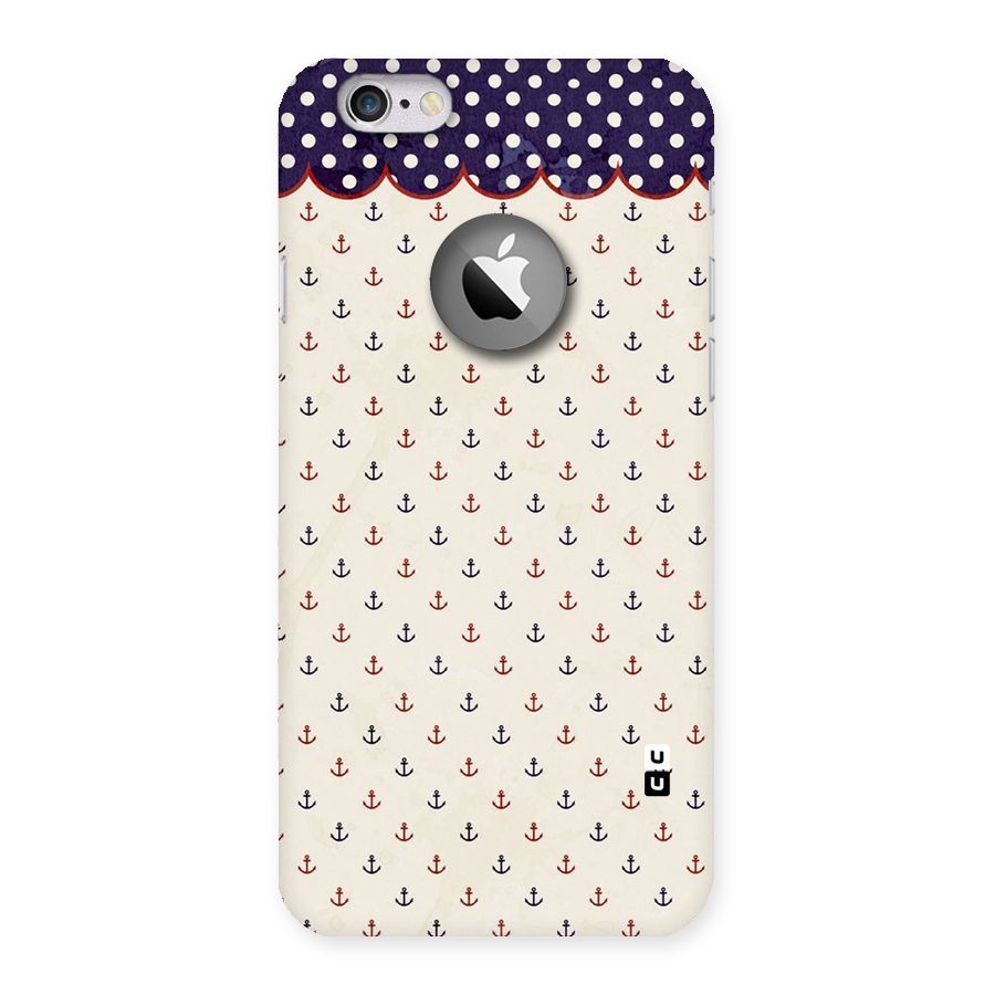 Polka Anchor Back Case for iPhone 6 Logo Cut