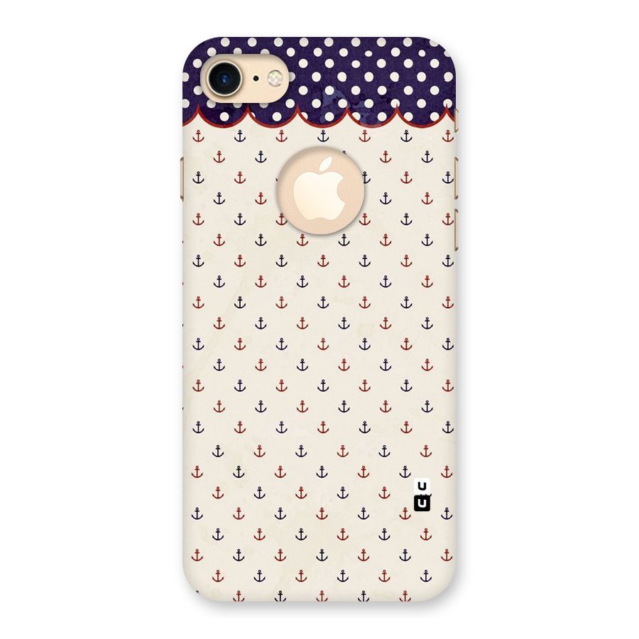 Polka Anchor Back Case for iPhone 7 Logo Cut