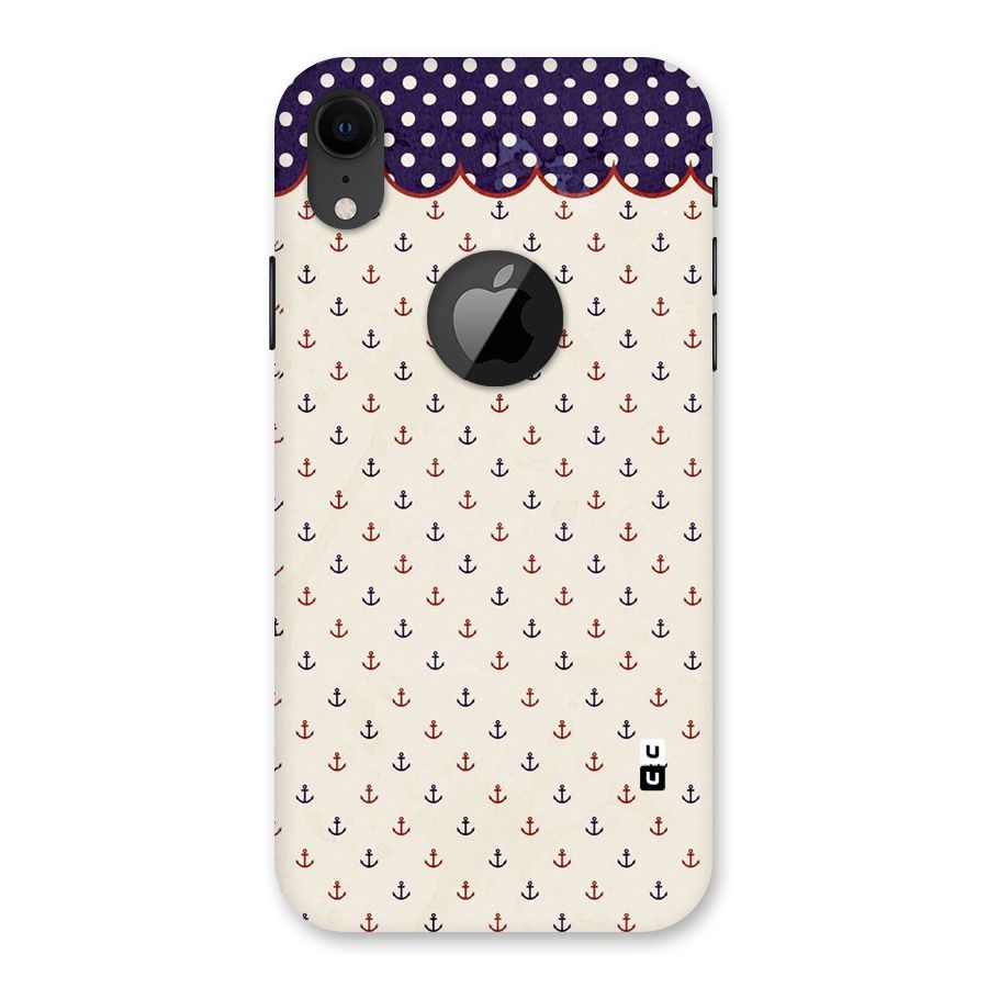 Polka Anchor Back Case for iPhone XR Logo Cut