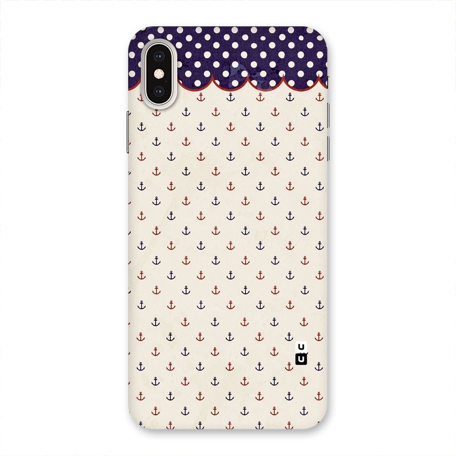 Polka Anchor Back Case for iPhone XS Max