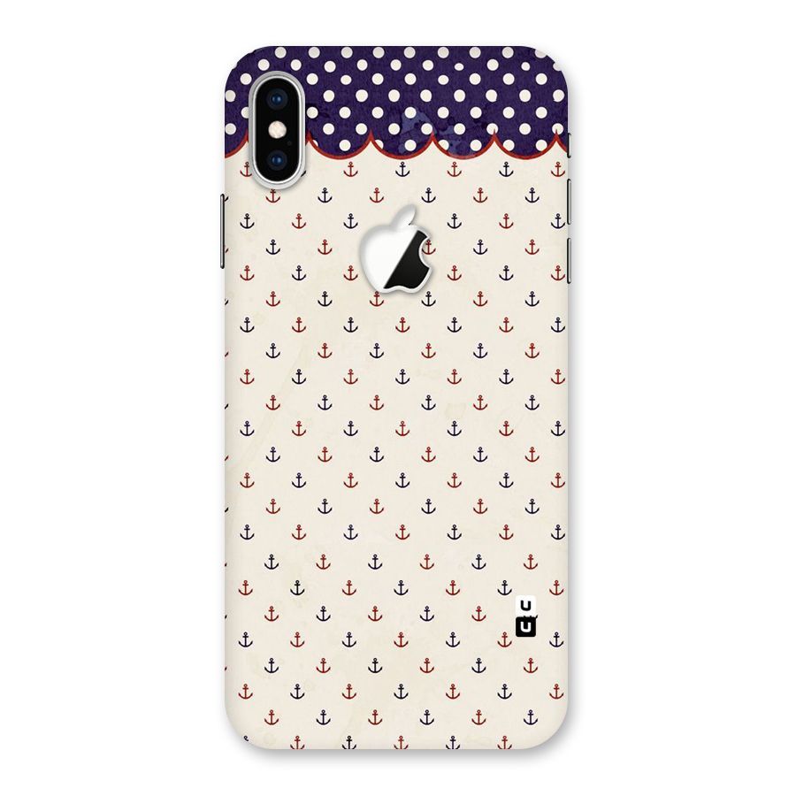 Polka Anchor Back Case for iPhone XS Max Apple Cut