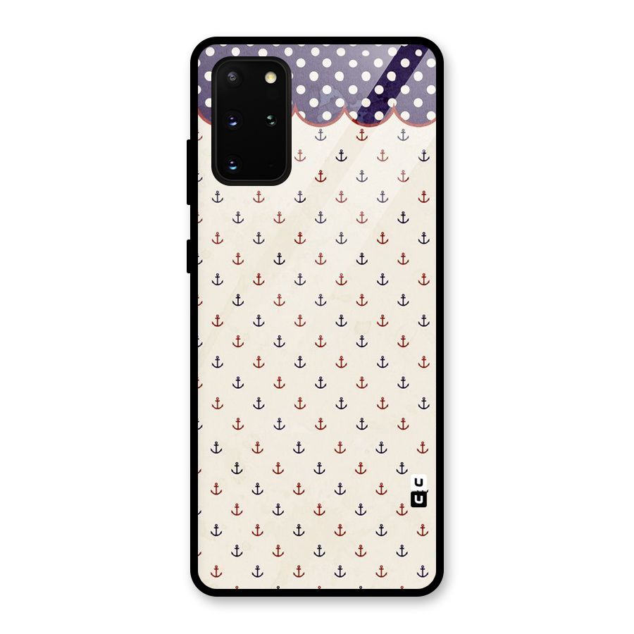 Polka Anchor Glass Back Case for Galaxy S20 Plus