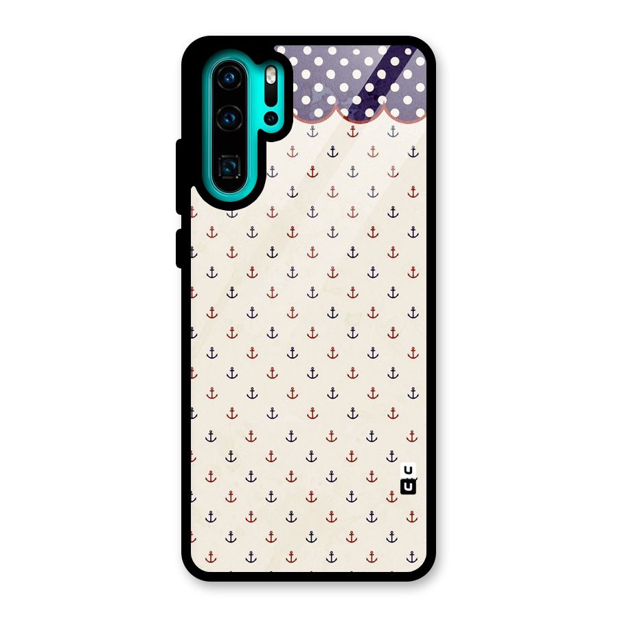 Polka Anchor Glass Back Case for Huawei P30 Pro