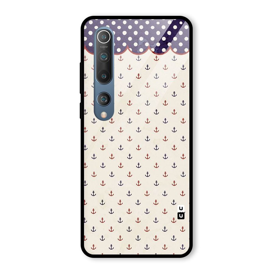 Polka Anchor Glass Back Case for Mi 10