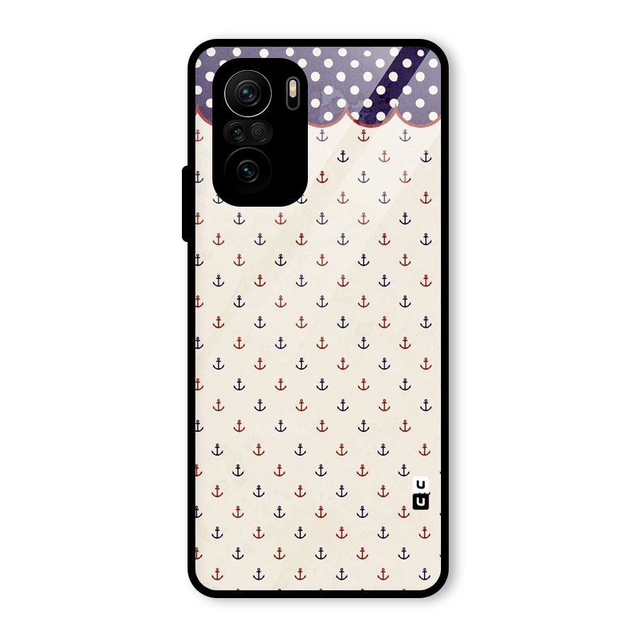 Polka Anchor Glass Back Case for Mi 11X Pro