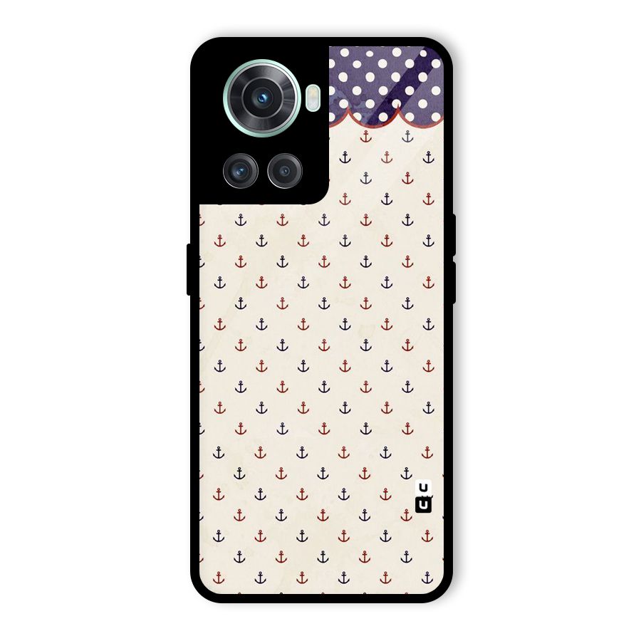 Polka Anchor Glass Back Case for OnePlus 10R
