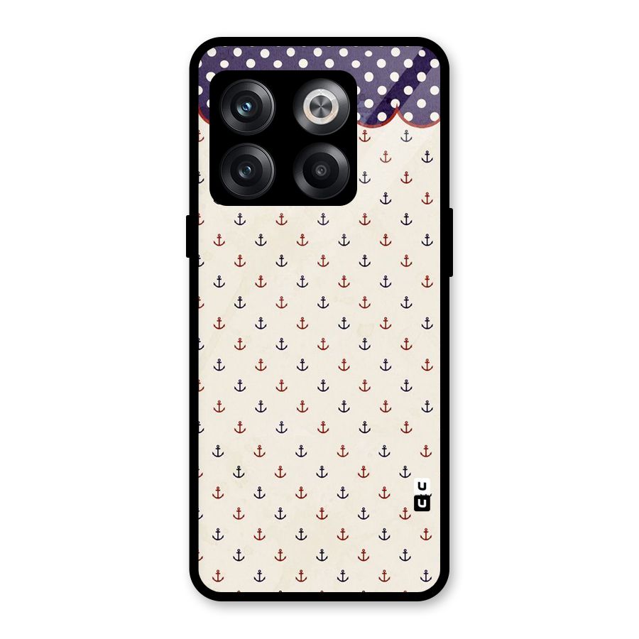 Polka Anchor Glass Back Case for OnePlus 10T