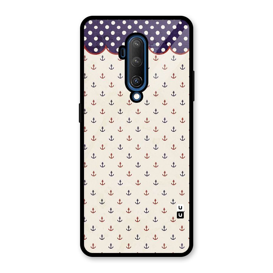 Polka Anchor Glass Back Case for OnePlus 7T Pro